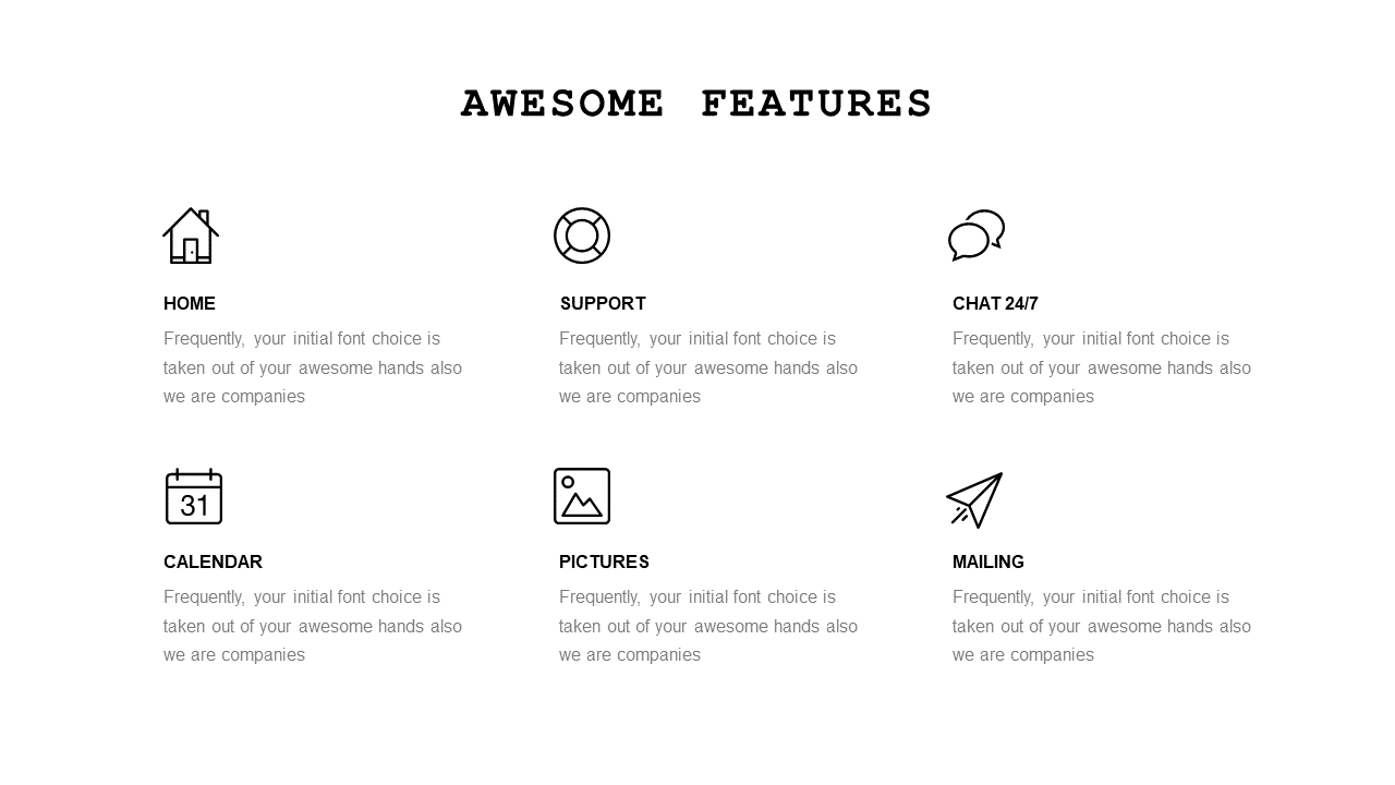 Showcase Features with Icon-Based Layout