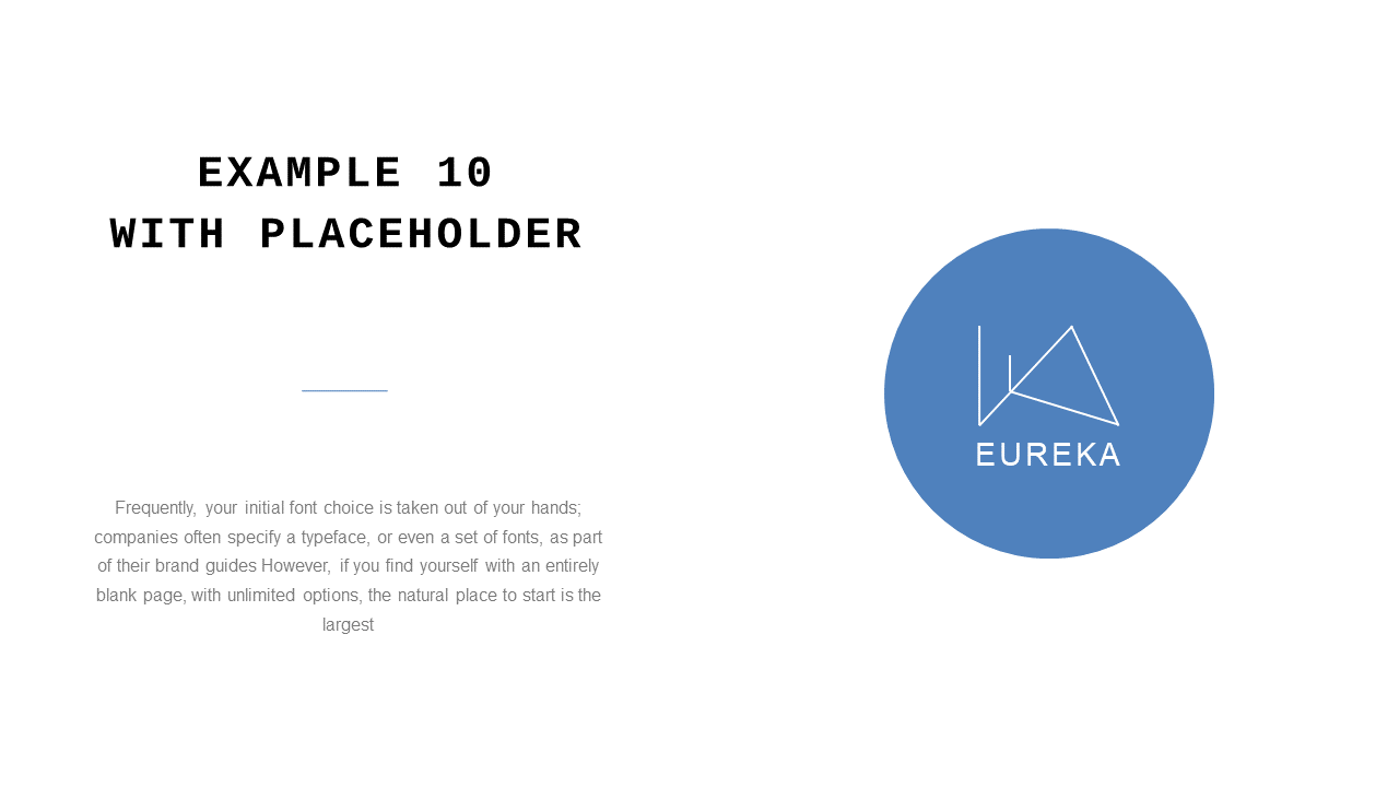 Customizable Text and Logo Placeholder Slide