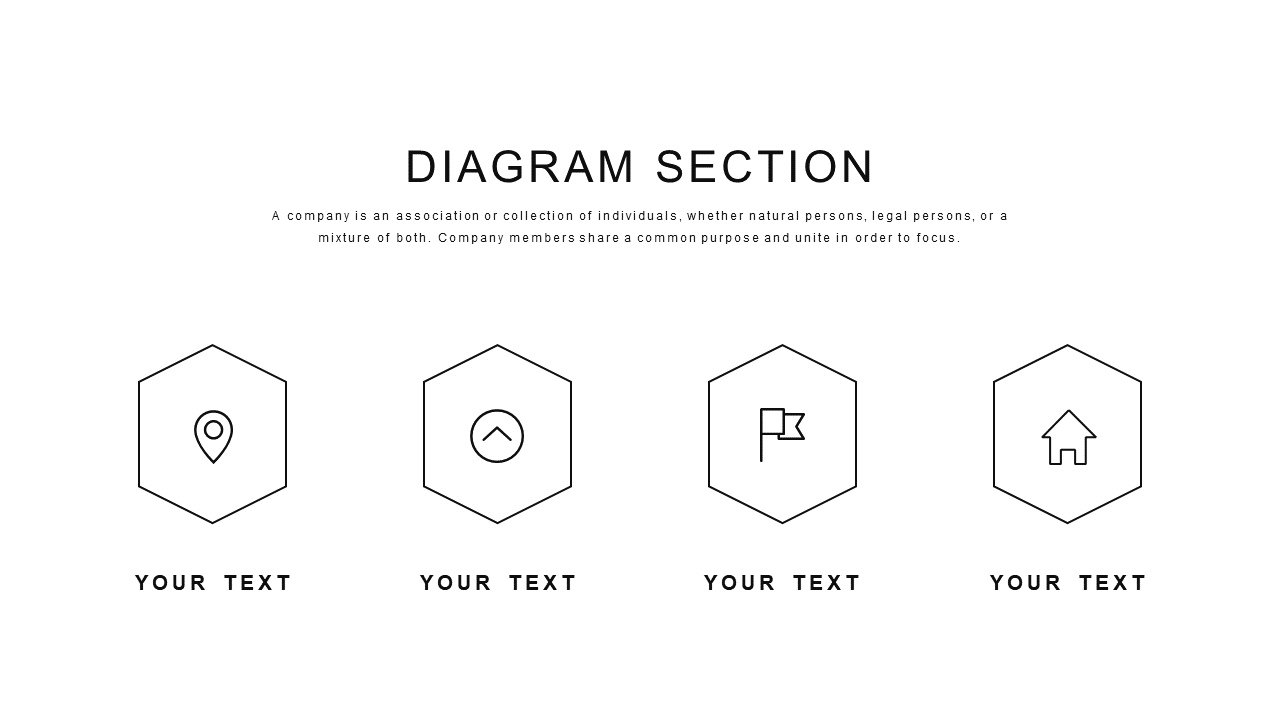 Present Ideas with Modern Hexagon Icon Diagram