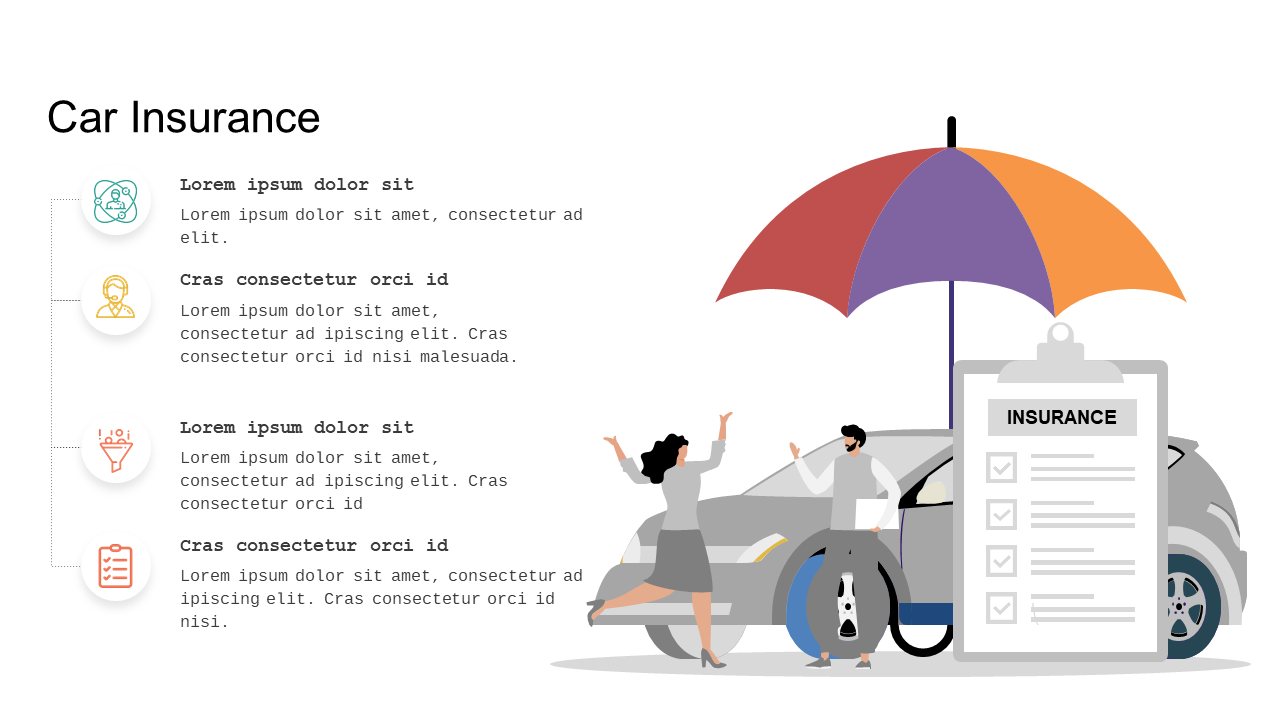 Communicate Car Insurance Details with Icons