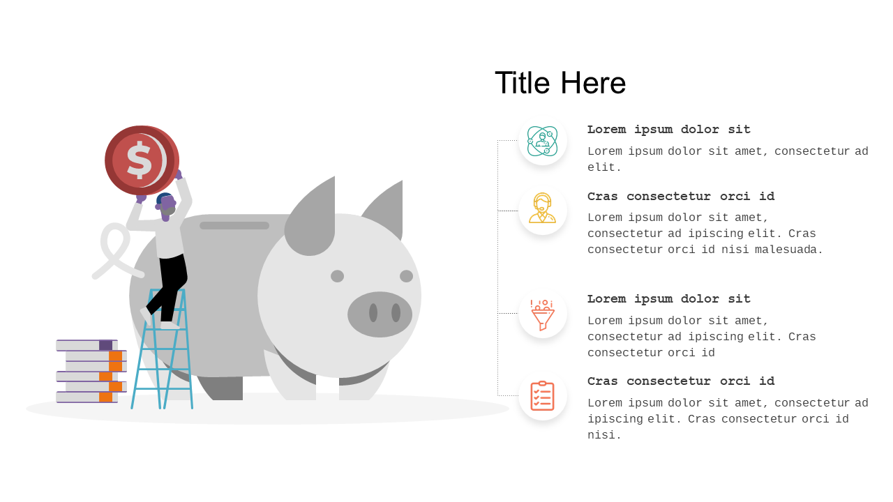 Visualize Financial Overviews with Piggy Bank Icons
