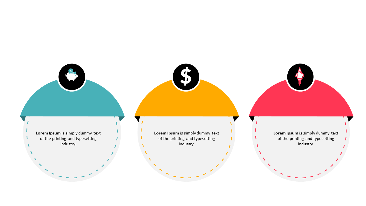 Highlight Ideas with Three-Point Circular Icons