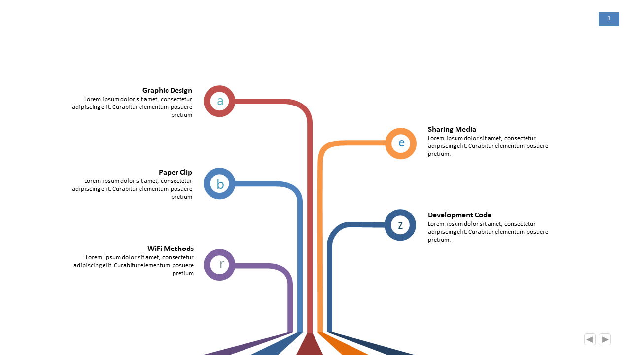 Present Multiple Ideas with Diverging Points Layout
