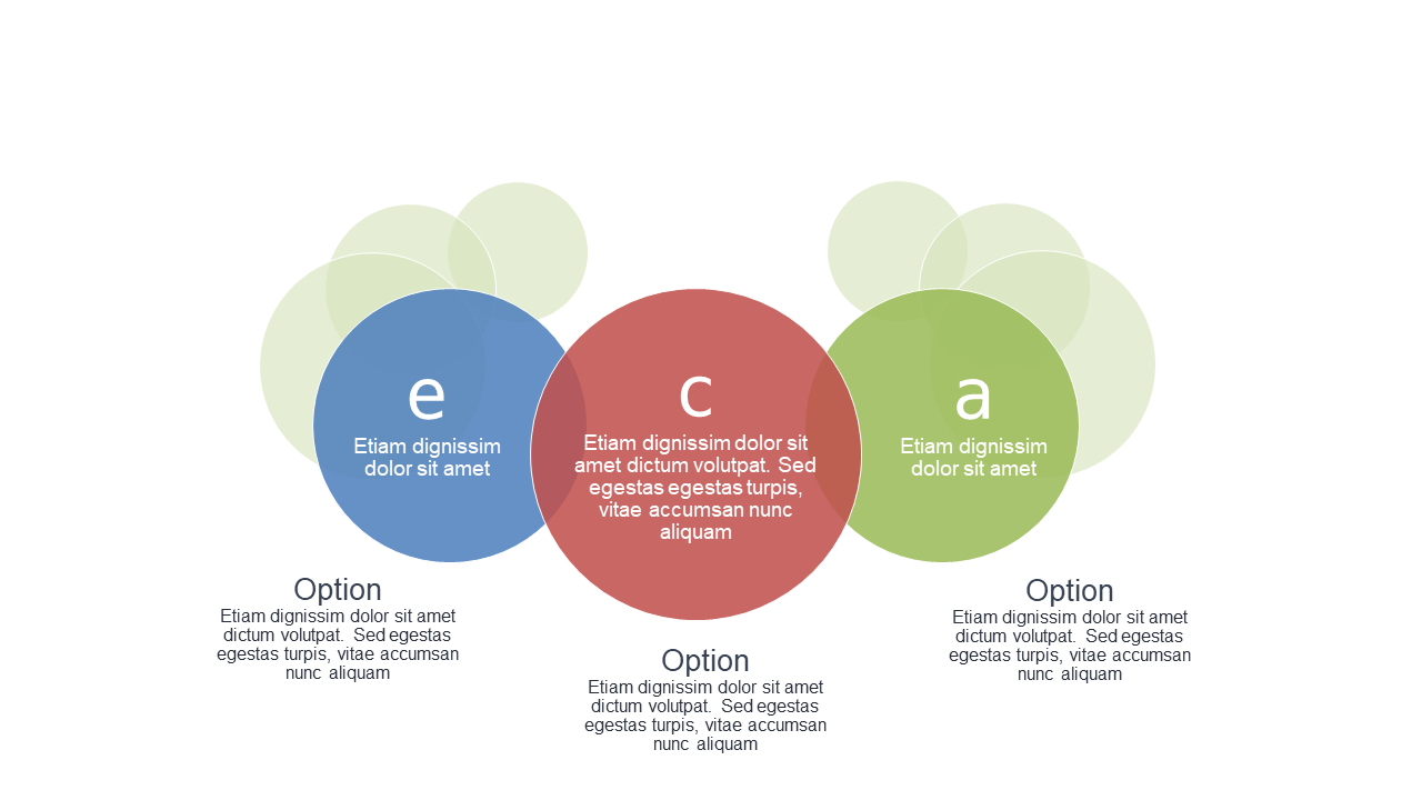 Compare Options with Overlapping Circles Layout