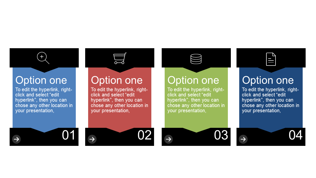 Present Four Options Clearly in PowerPoint Style