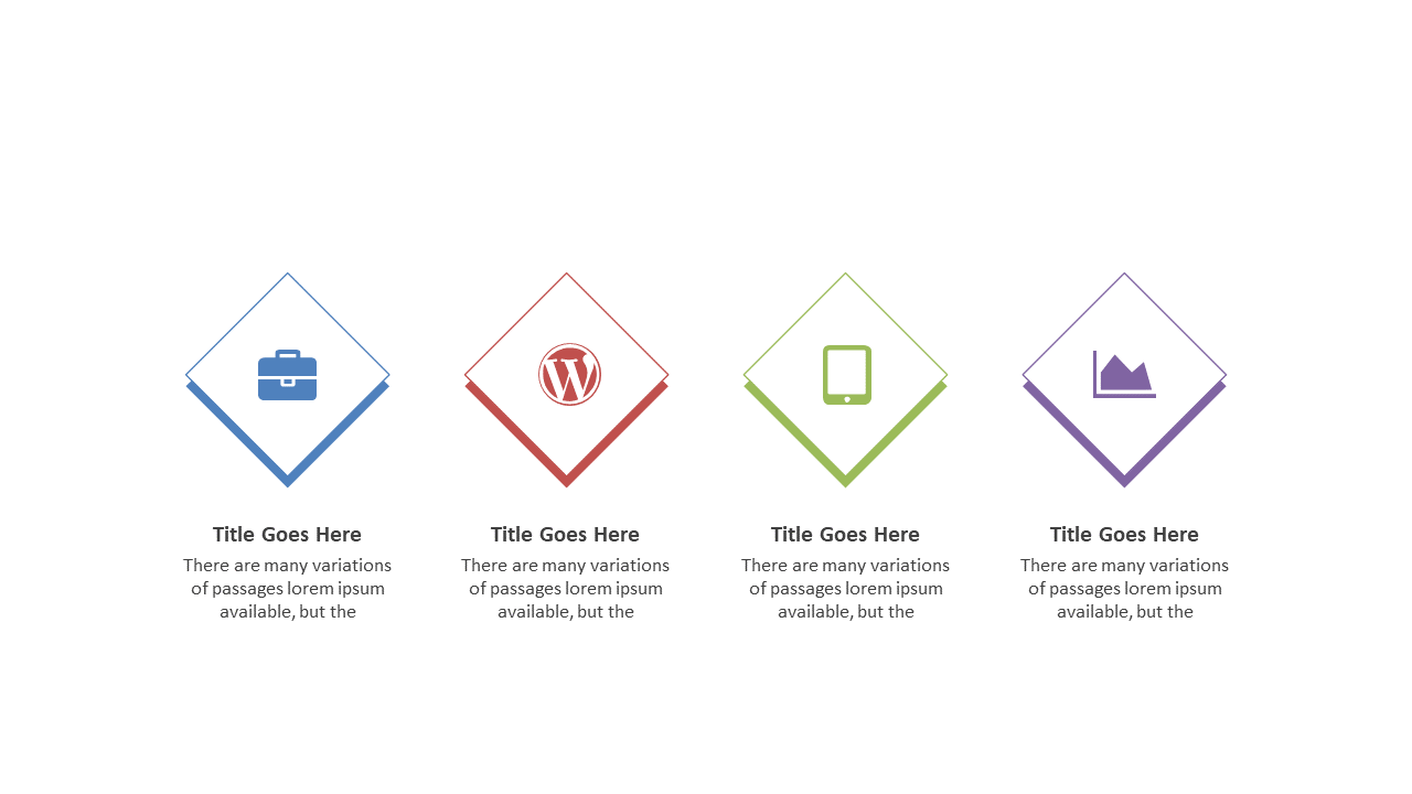 Compare Items with a Diamond Layout
