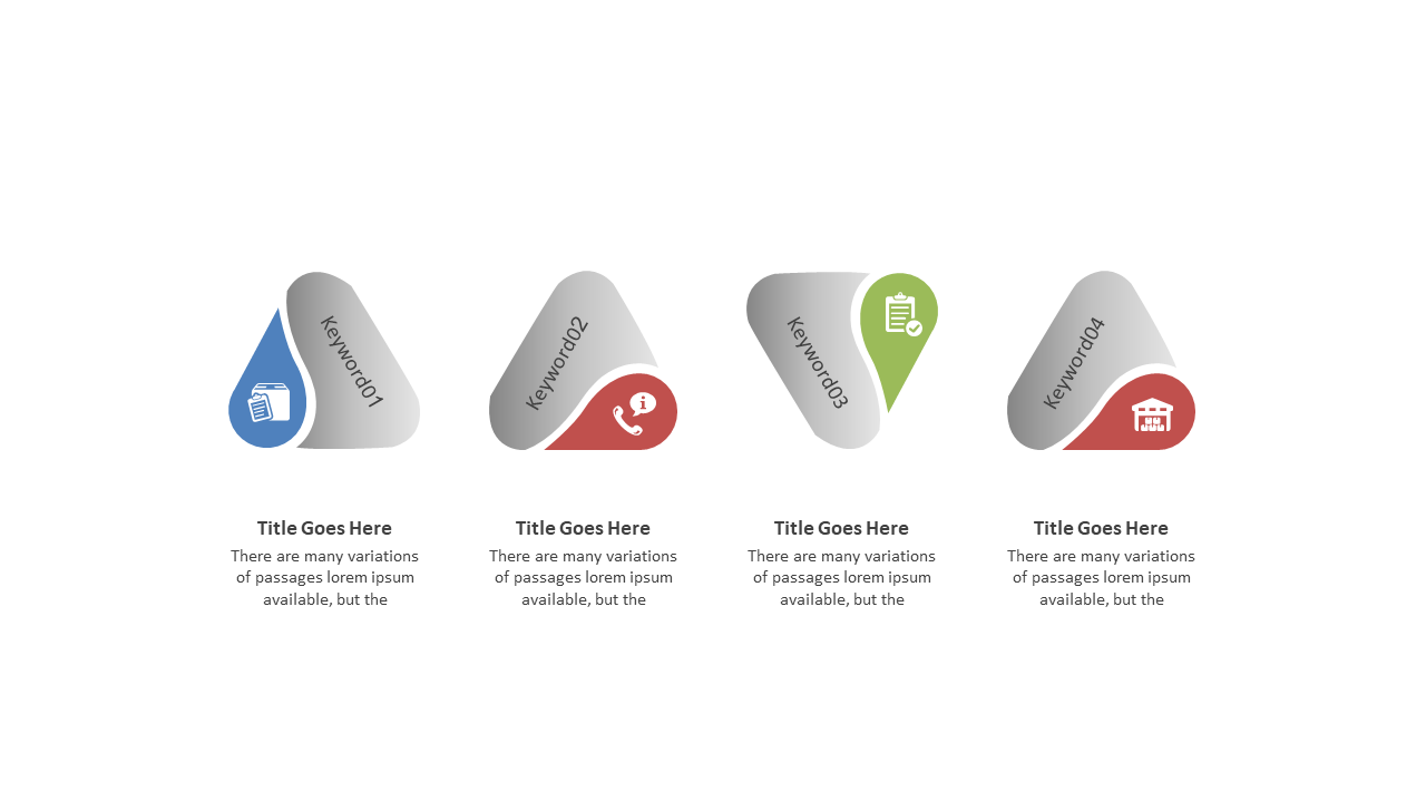 Present Key Points with Teardrop Icons