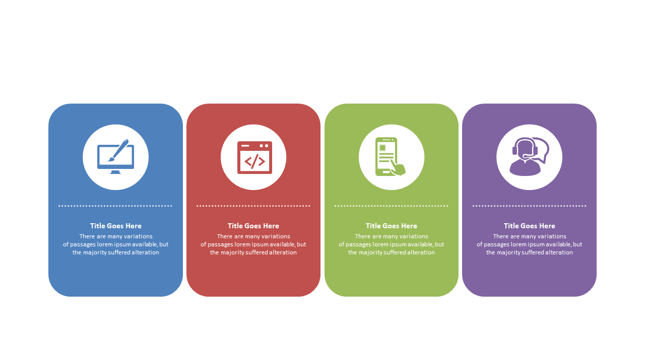 Present Service Steps with Colored Icons