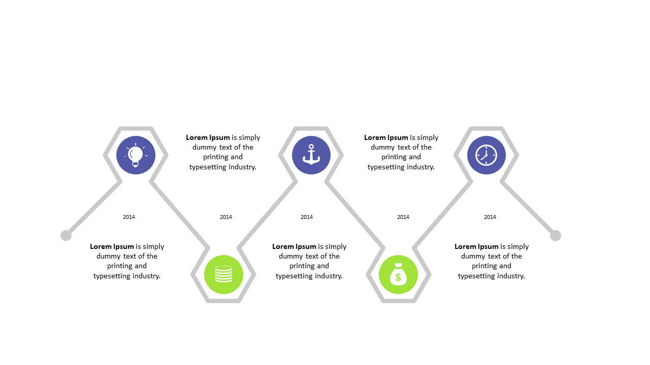 Highlight Milestones with Hexagonal Timeline