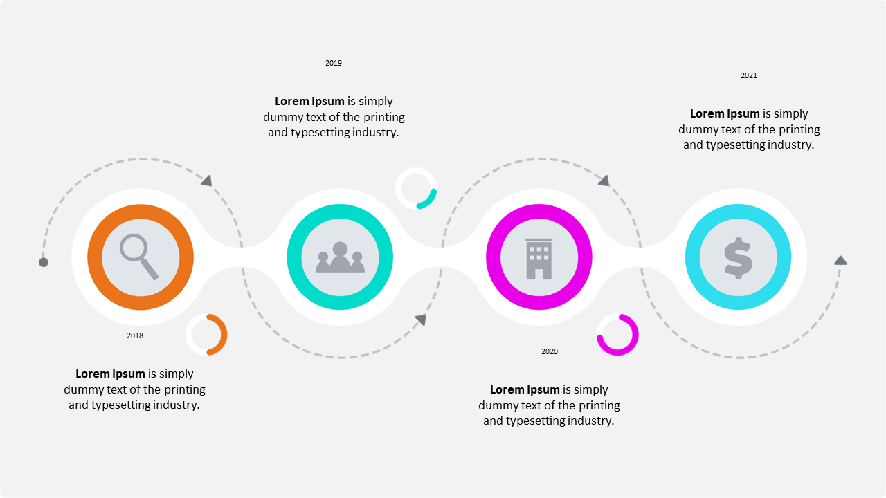 Highlight Achievements with Circular Milestone Timeline