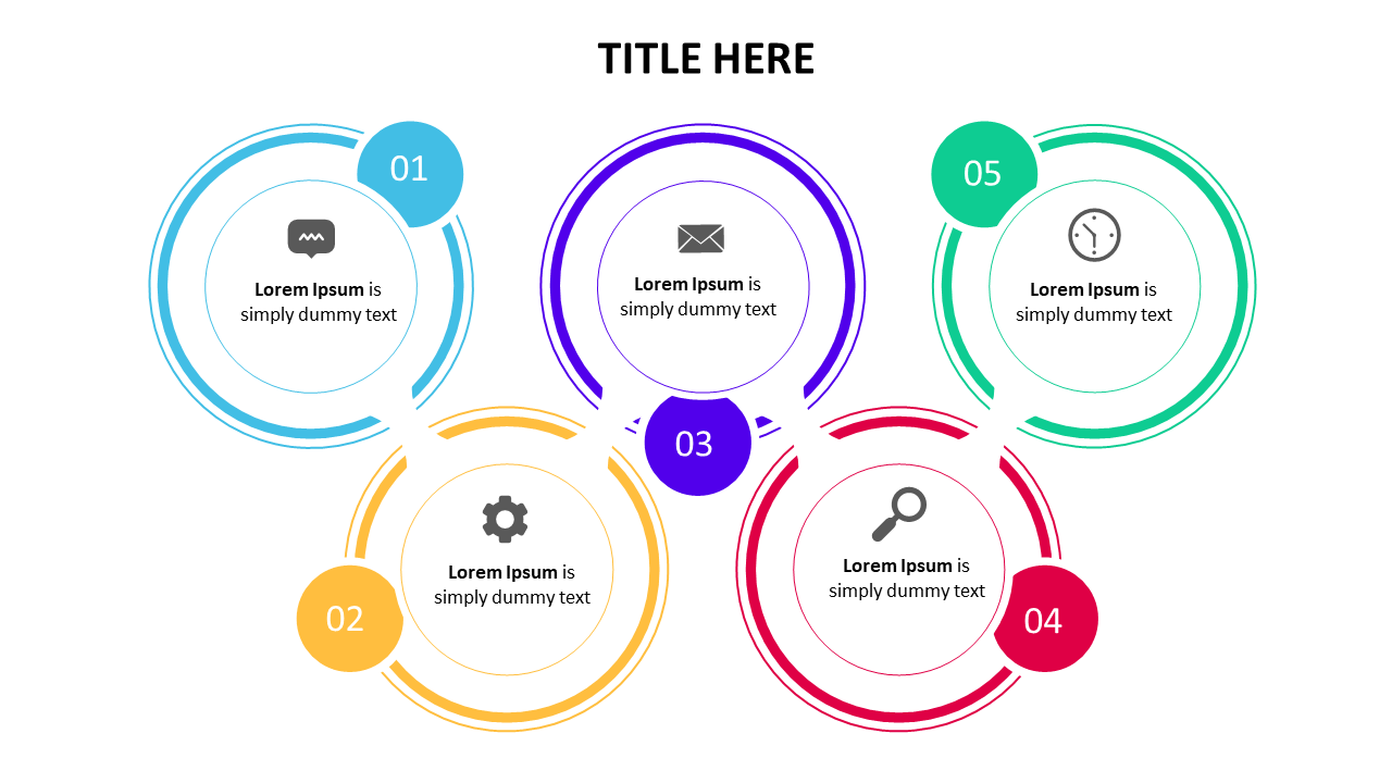 Engage with Circular 5-Step Process Flow Style