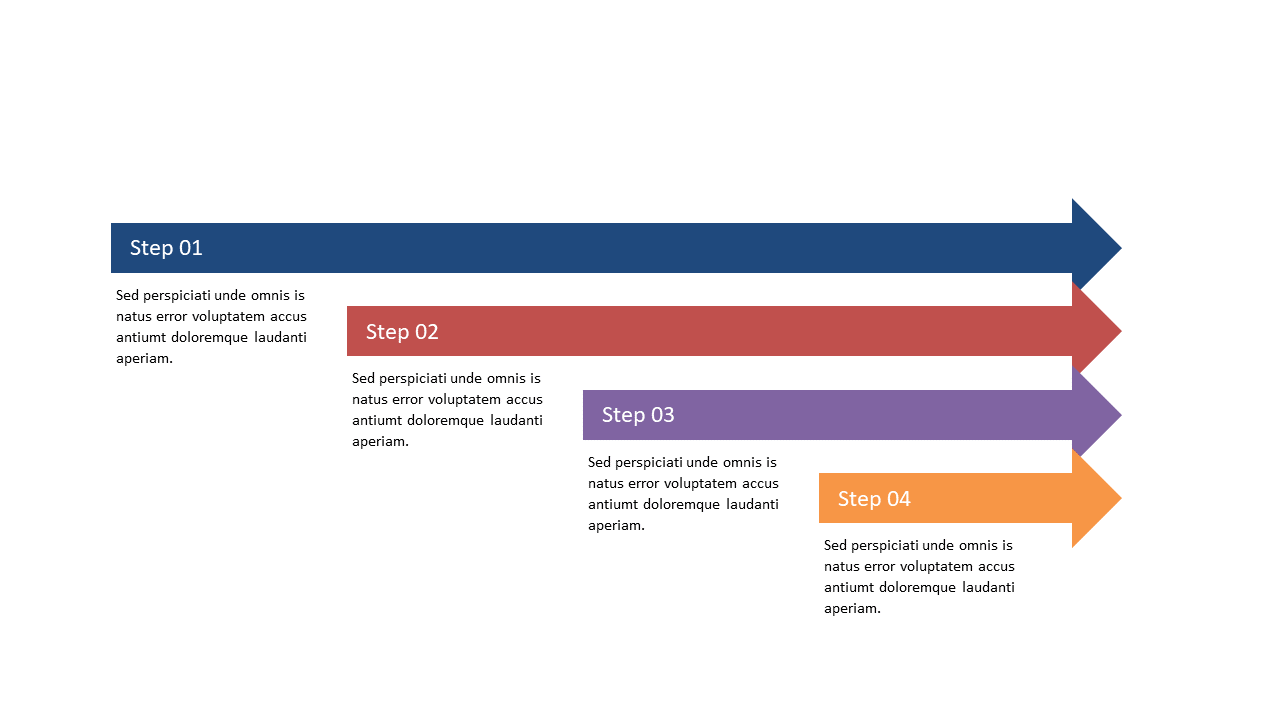 Visualize Sequential Steps with Horizontal Arrows