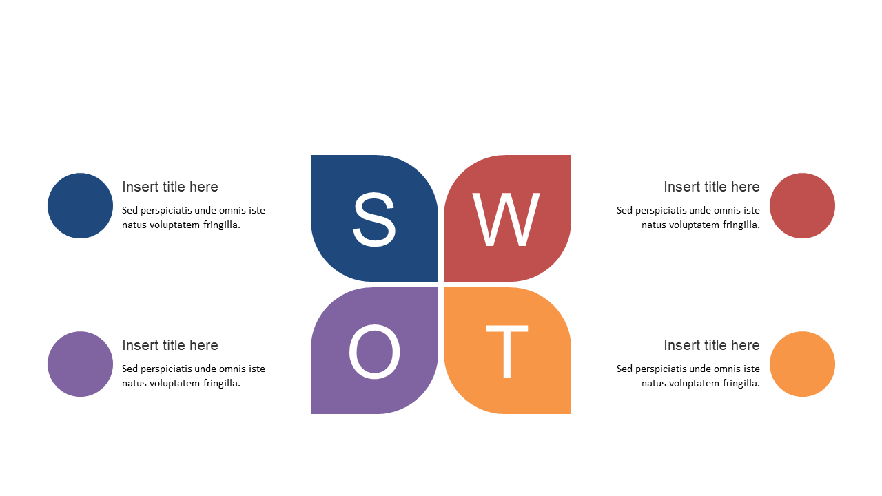 Vibrant Quadrant SWOT Analysis Layout