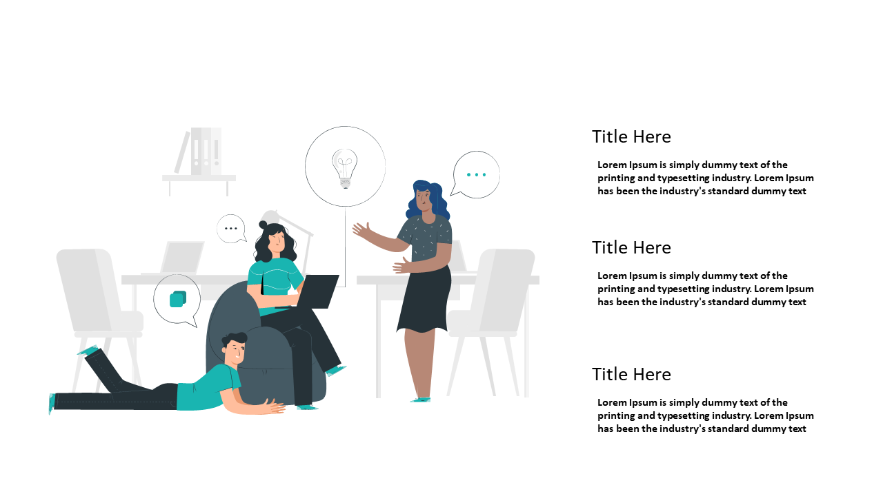 Illustrated Team Collaboration Slide