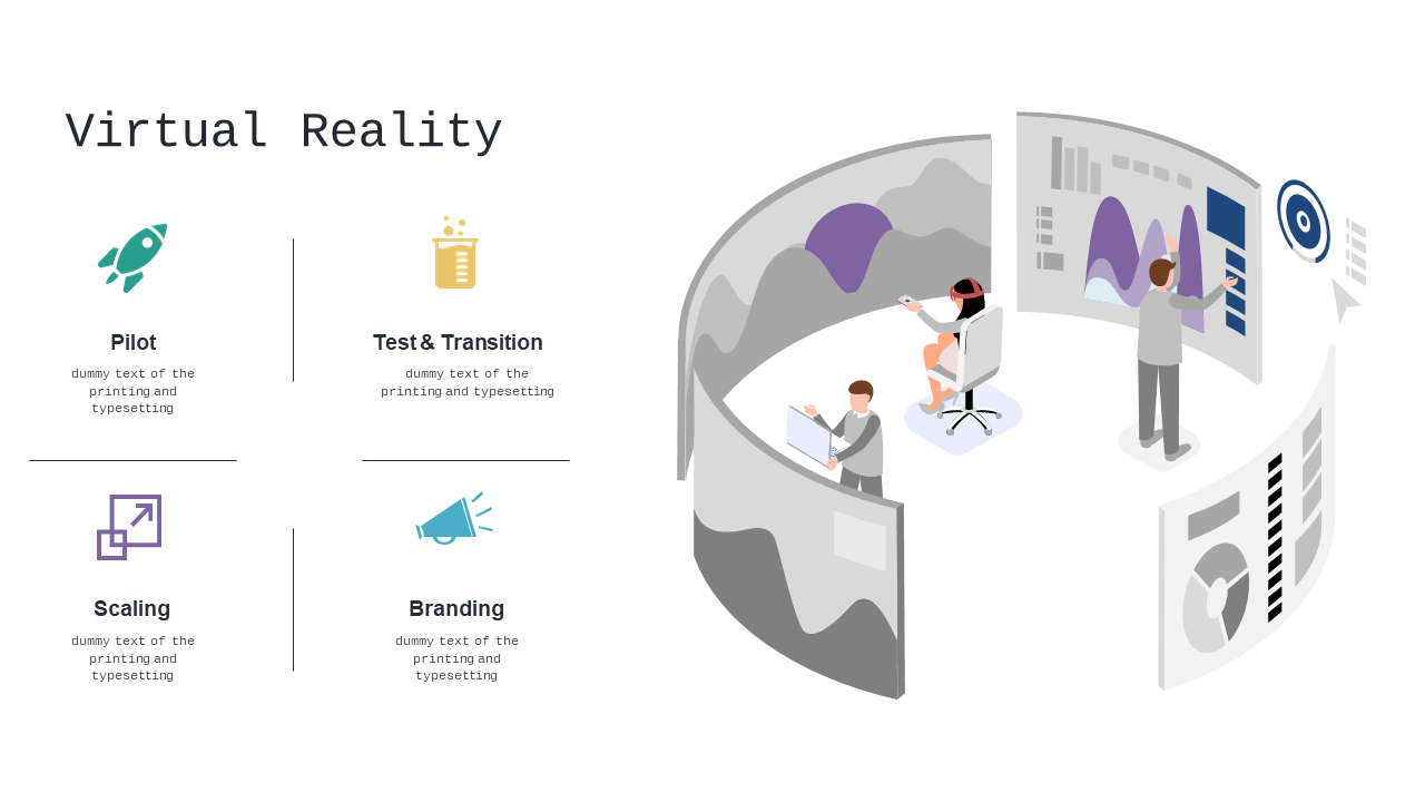 Visualize Virtual Reality Processes with Circular Infographic