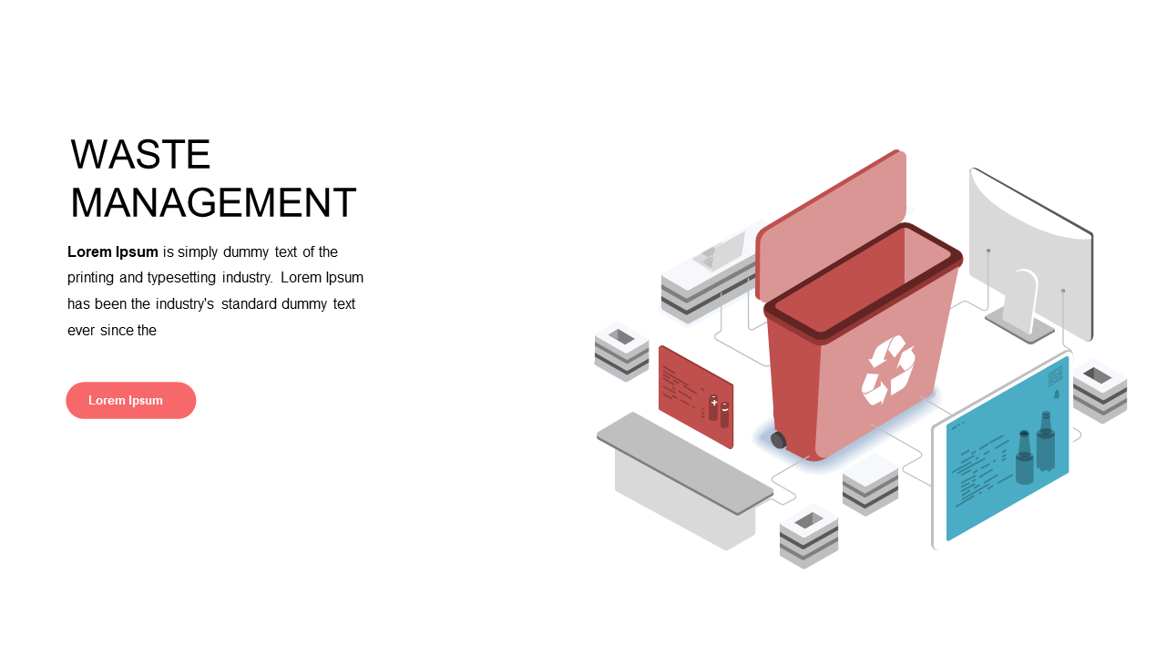 Visual Waste Management Infographic for Presentations