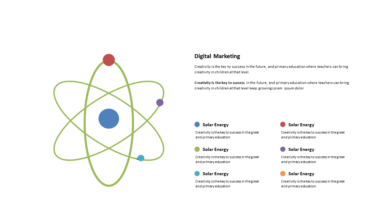 Creative Marketing Strategy Layout with Circular Design