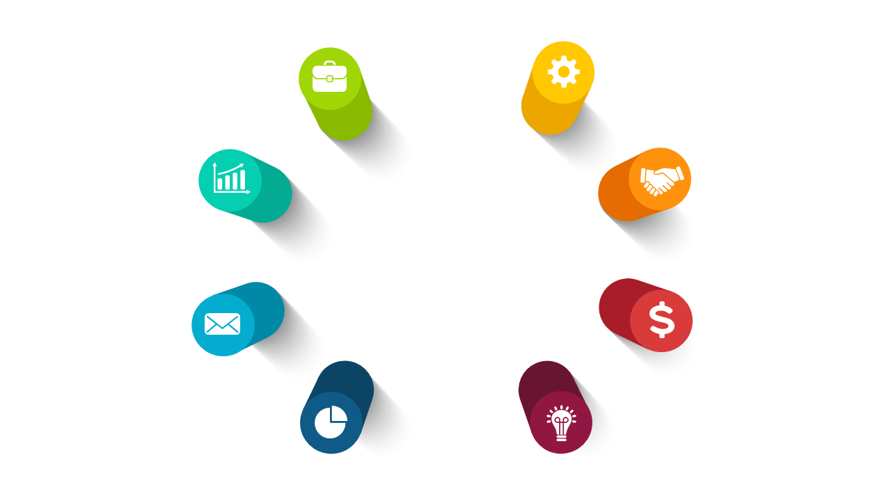 Represent Business Concepts with Colorful Icons