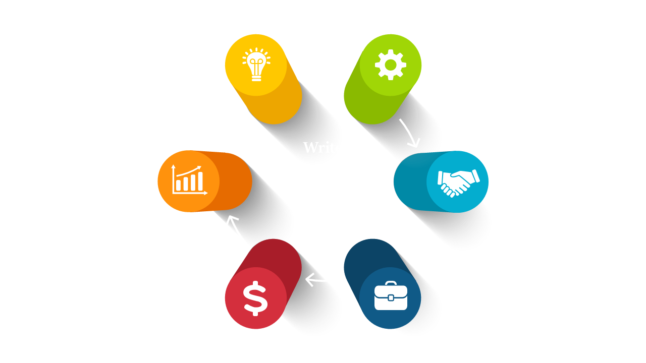 Visualize Processes with Circular Flow PowerPoint Slide