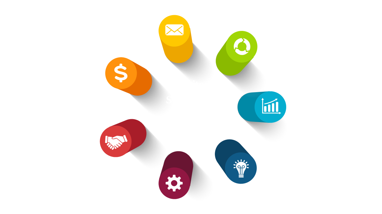 Showcase Concepts with Circular Icon Set