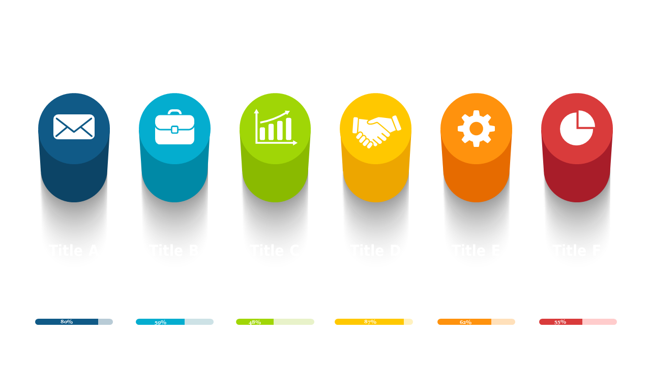 Present Data with Cylindrical Icons and Percentages