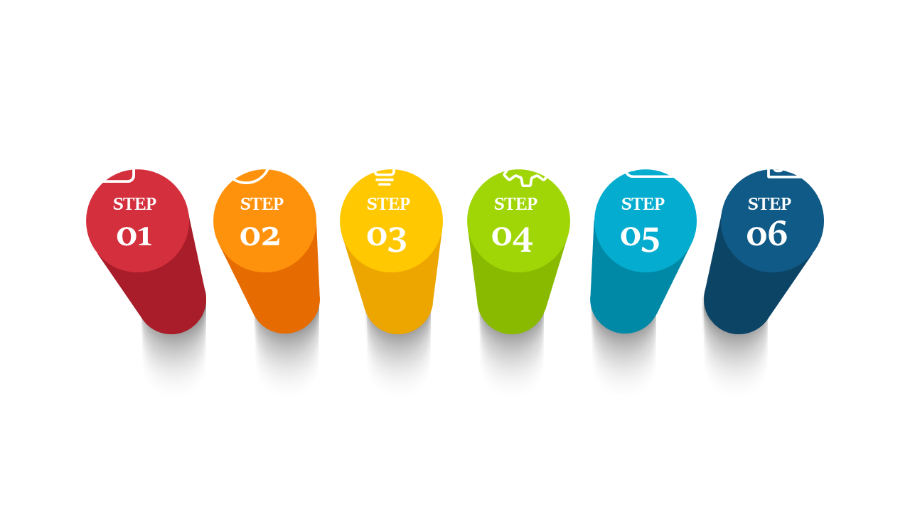 Engaging 5-Step Process Flow for Presentations