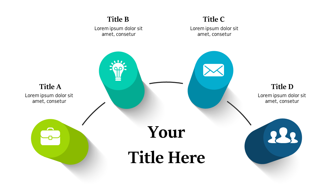 Present Key Services with Circular Icons