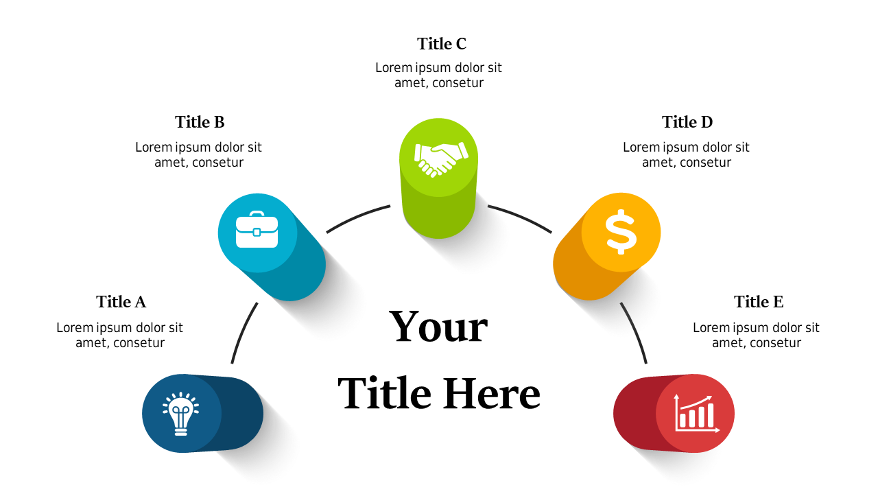 Highlight Ideas with Colorful Circular Icons
