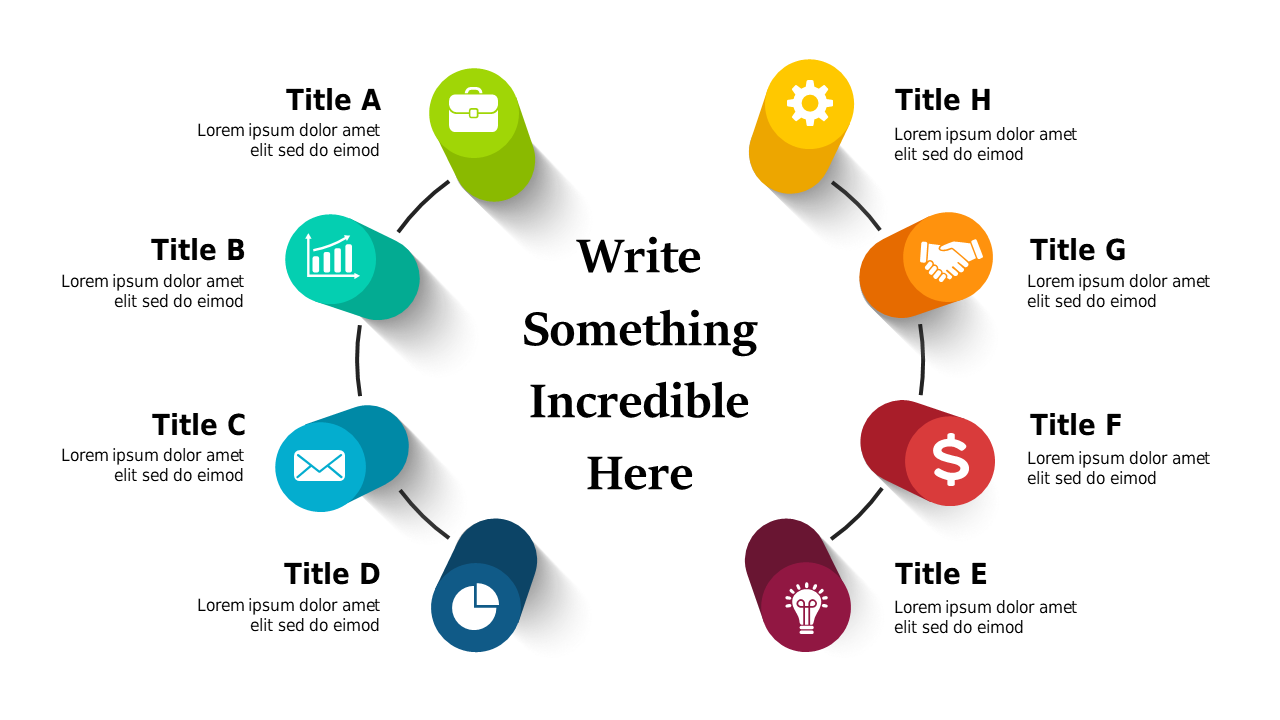 Showcase Business Concepts with Colorful Icons