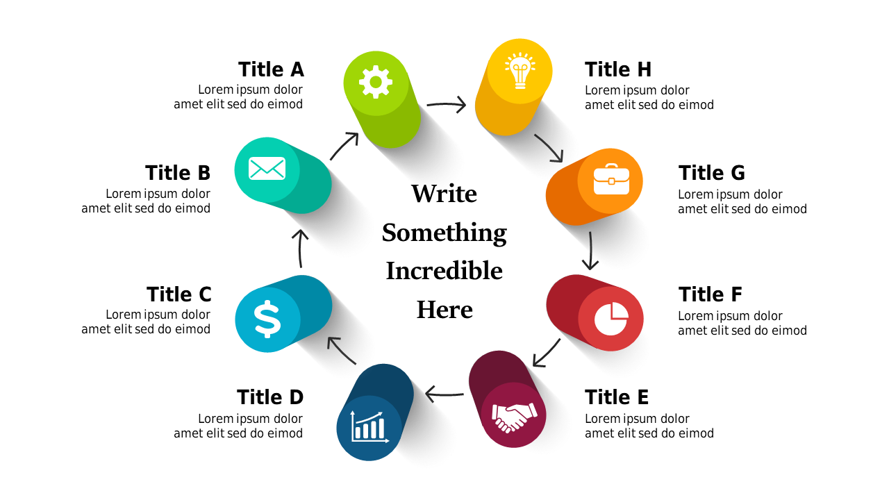 Creative Circular Icons for Marketing Presentations