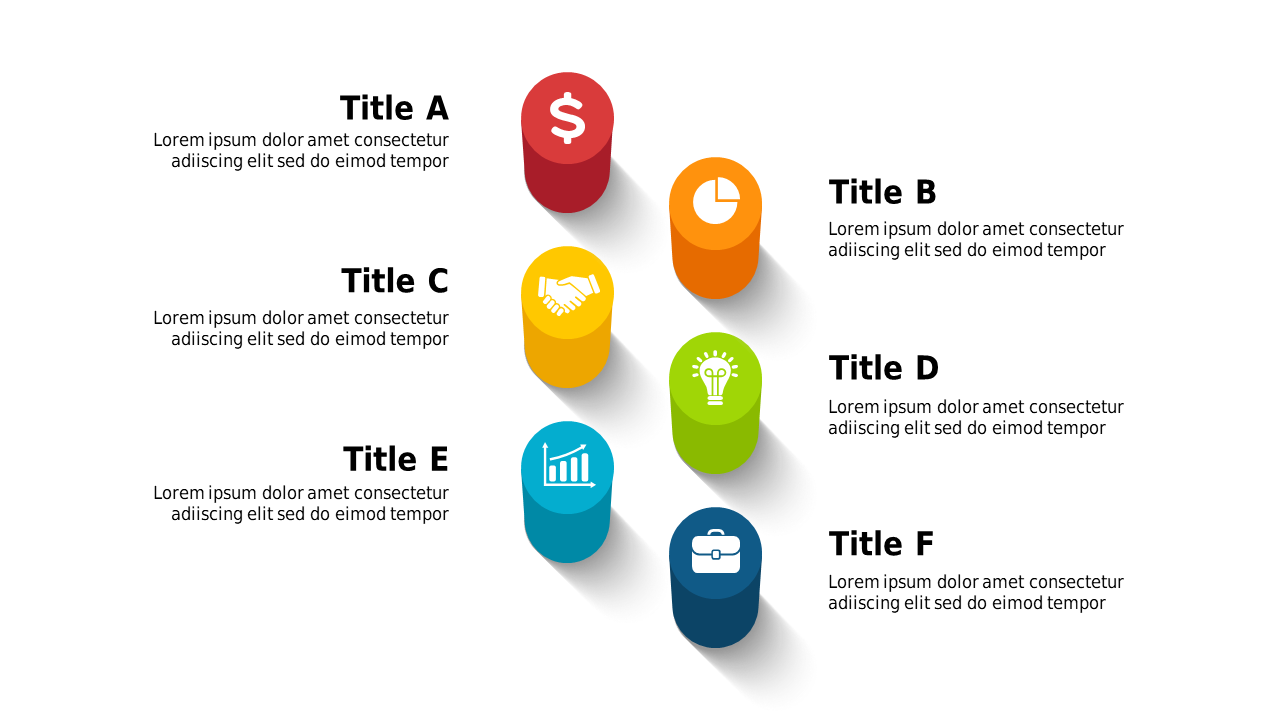 Engaging Icon Pillars for Business Presentations