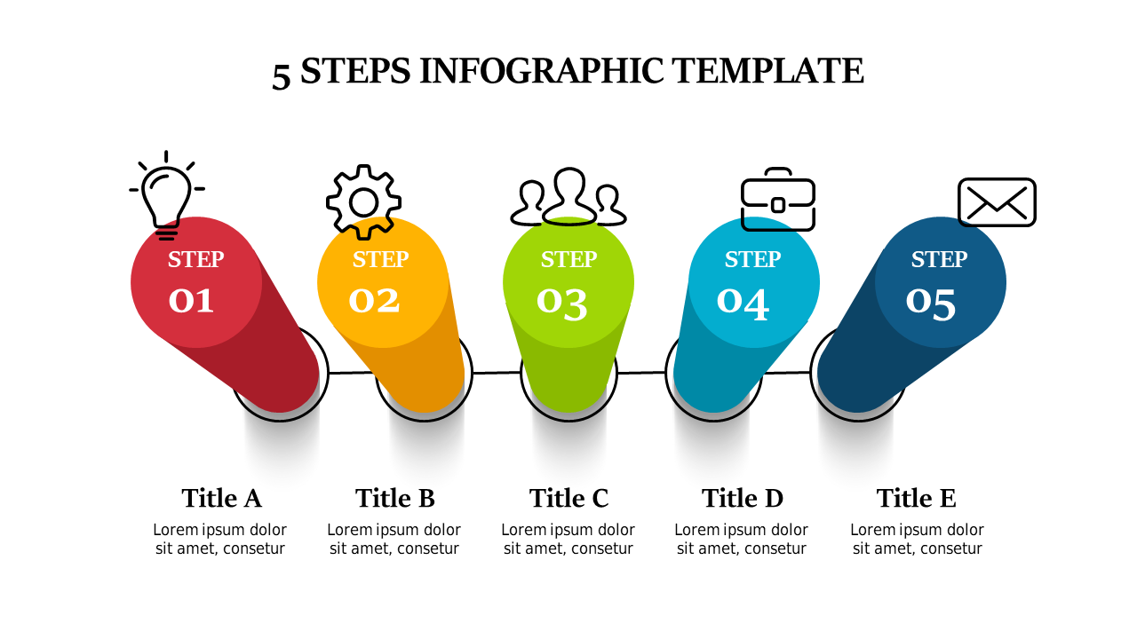 Showcase 5-Step Processes with Clear Infographics