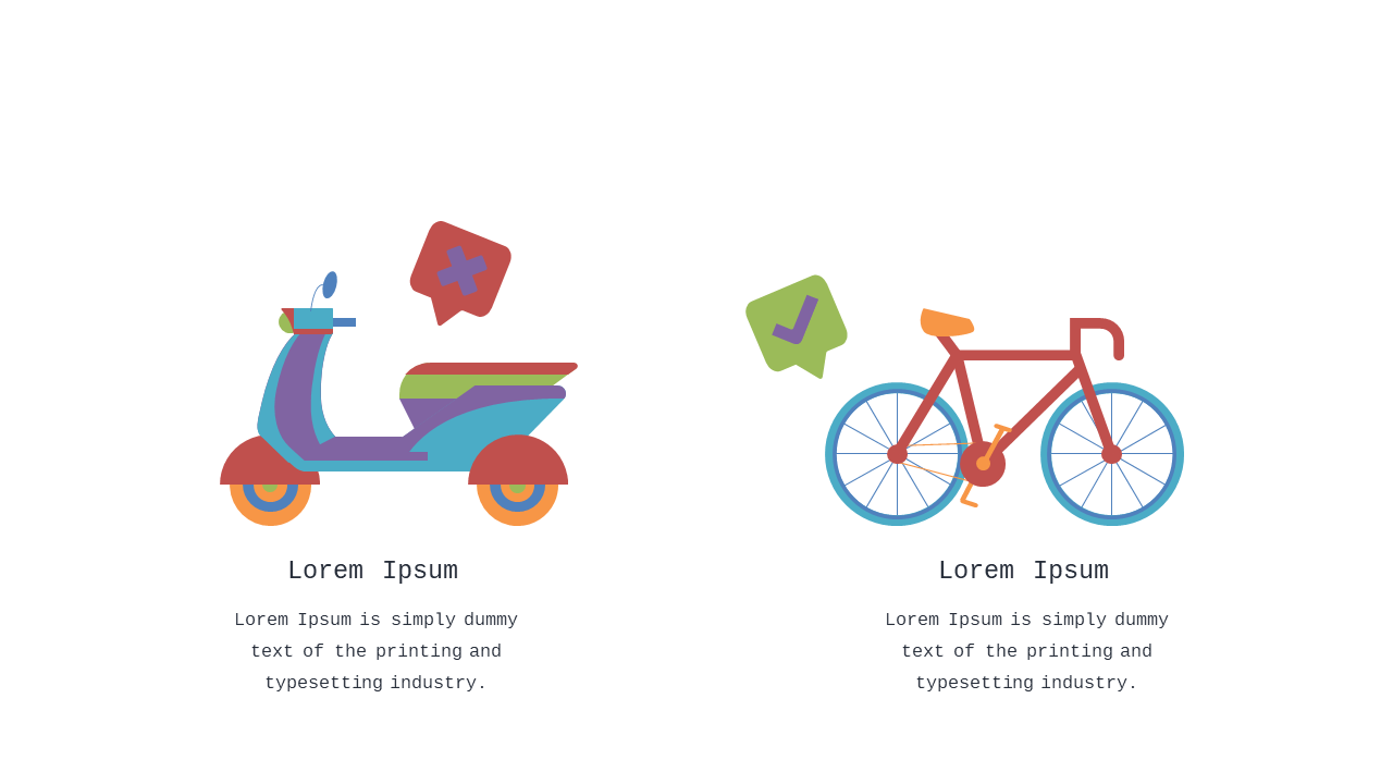 Comparison of Transport Modes with Visual Icons