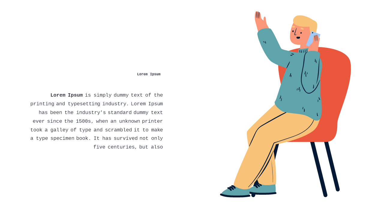 Person with Phone Layout for Communication Topics