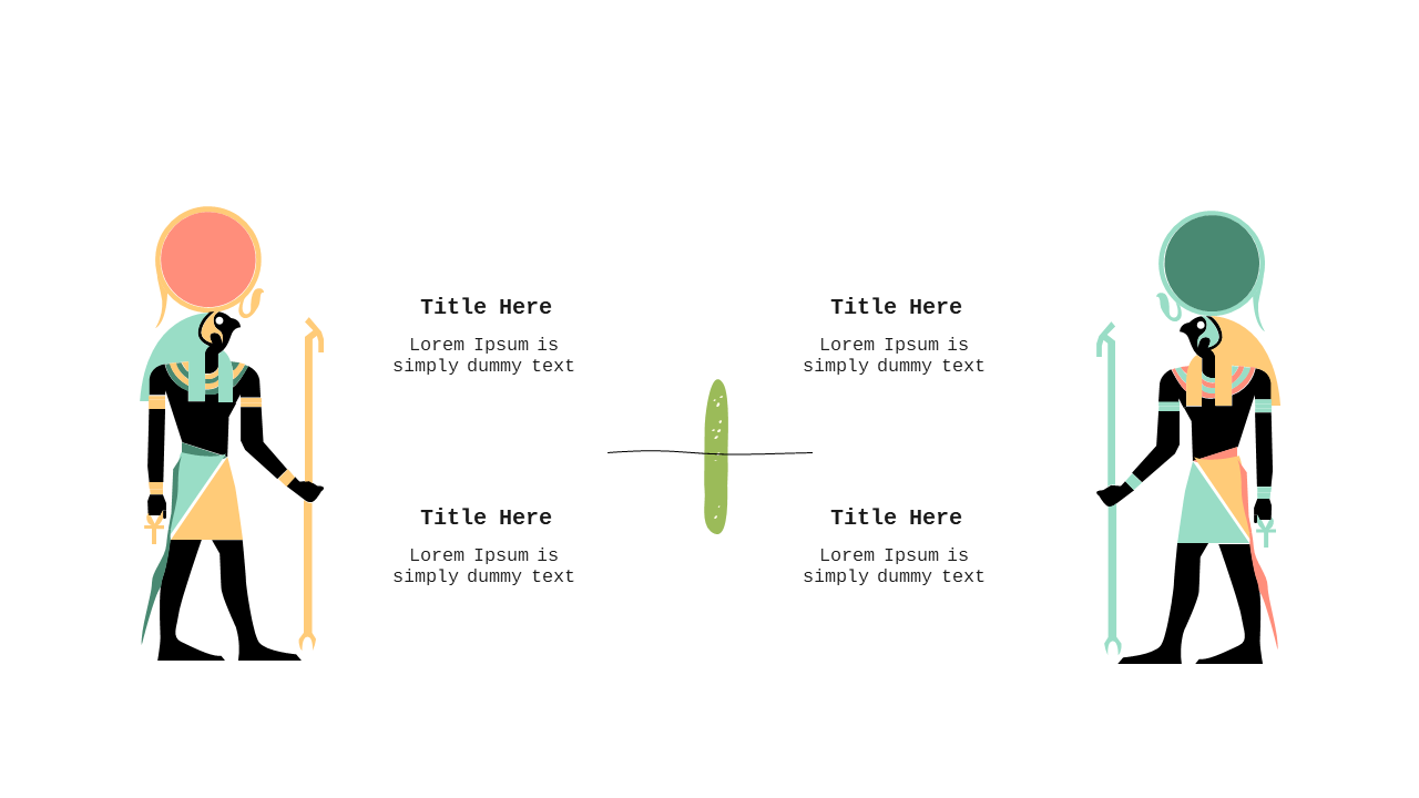 Balanced Comparison Layout with Illustrated Characters
