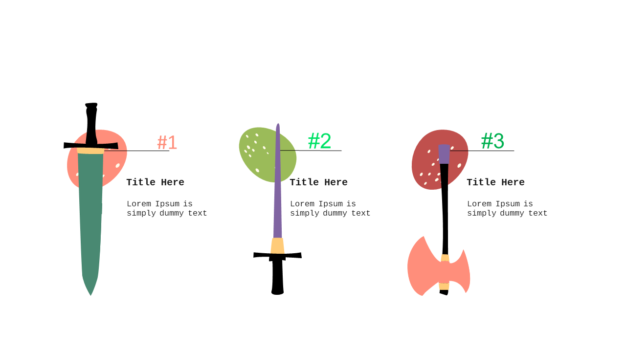 Compare Products with Three-Step Sword Icons