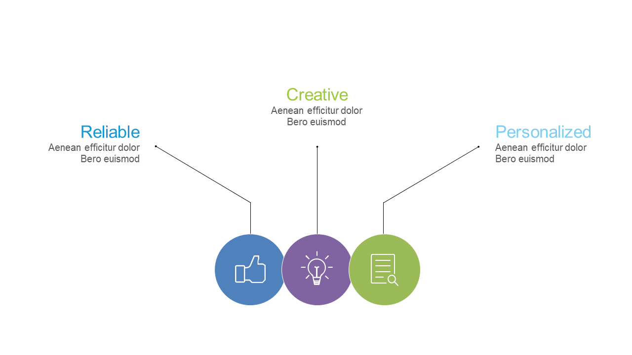 Highlight Core Values with Three Pillars Layout