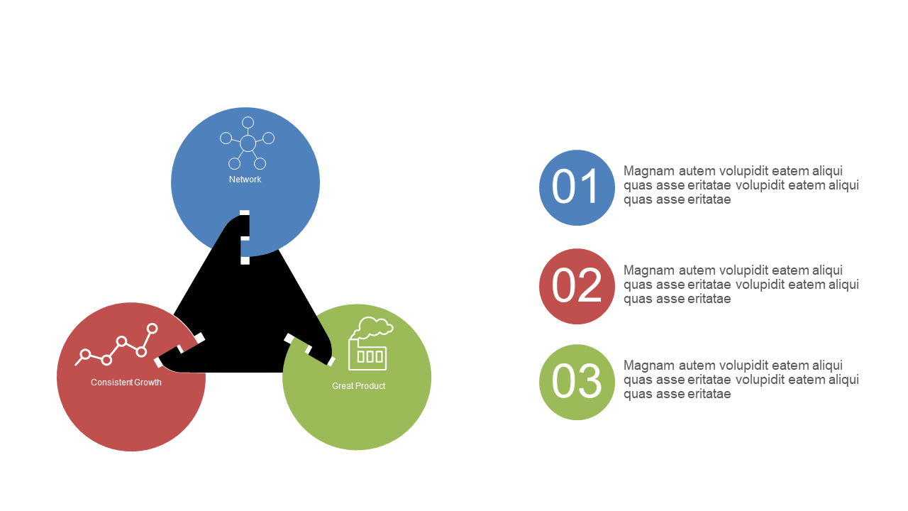 Illustrate Concepts with Triangular Venn Diagram