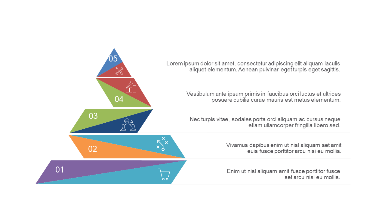 Guide Audiences with Pyramid Step Process Layout