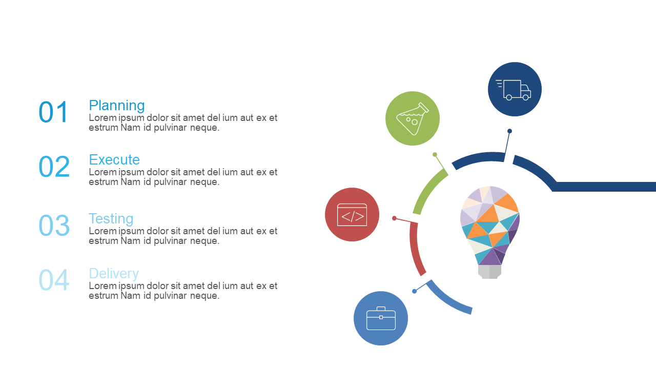 Outline Project Steps with Circular 4-Step Process