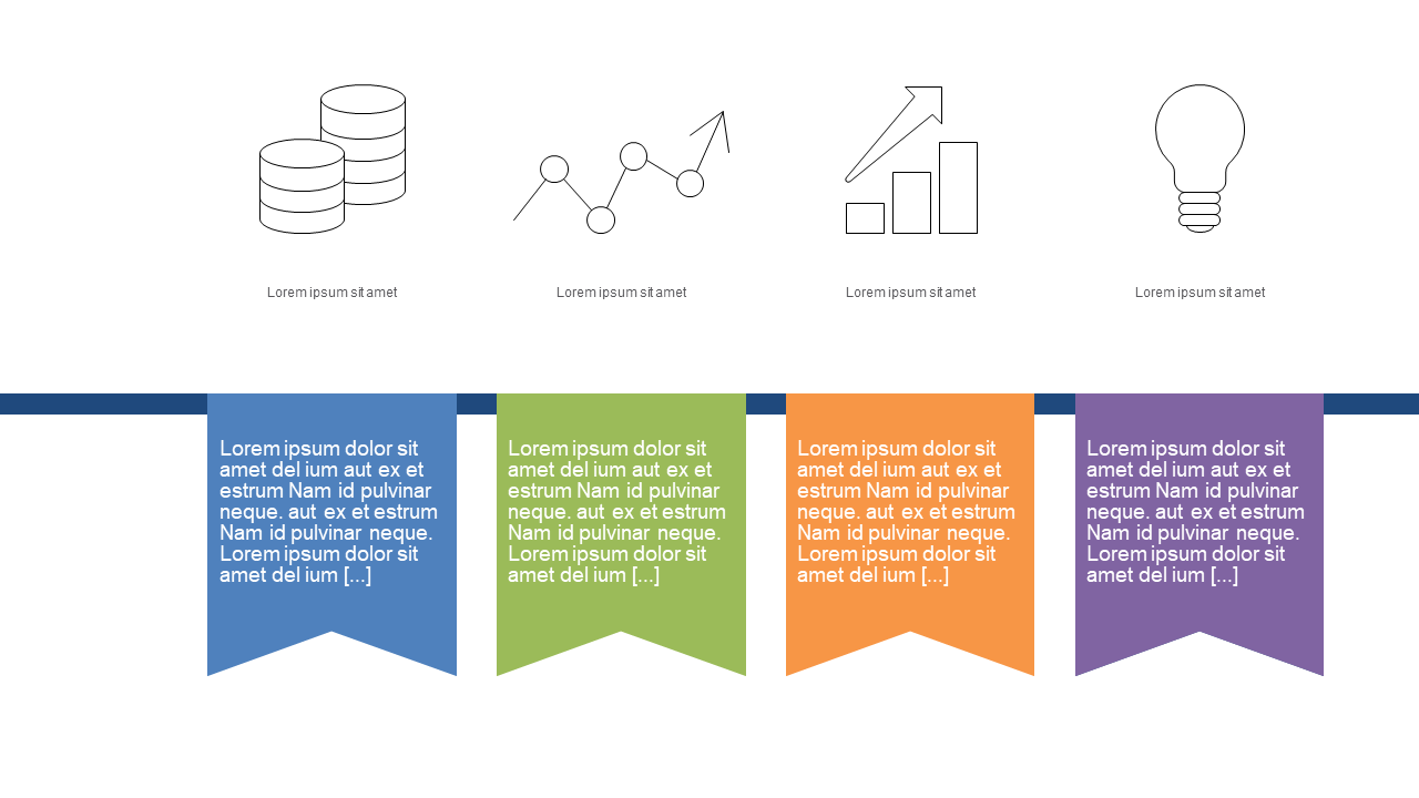 Present Business Insights with Icon and Text Banners