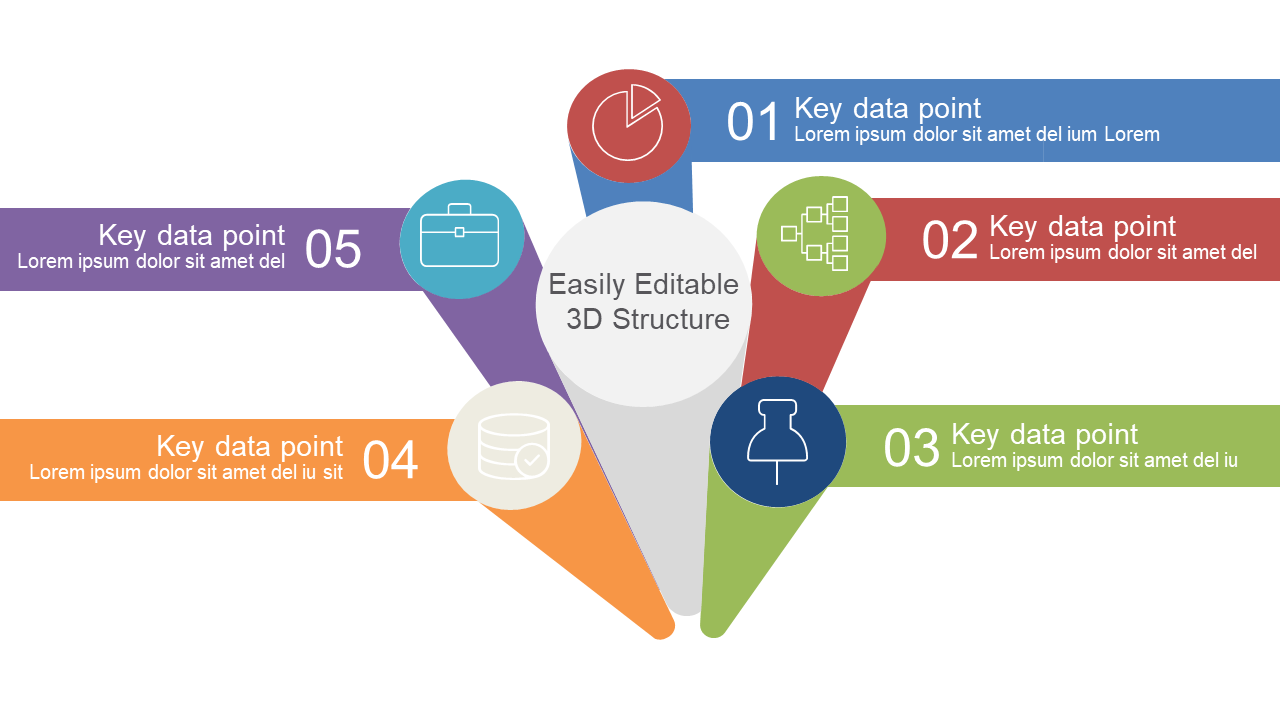 Emphasize Key Stats with 3D Arrow Layout