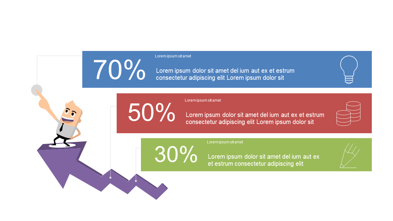 Visualize Percentages with Arrow Breakdown Layout