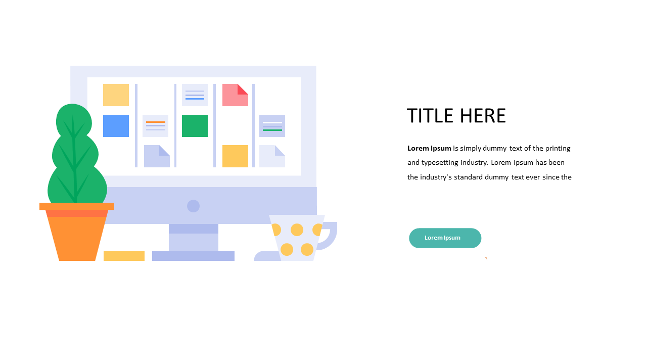 Showcase Content with Computer Screen Layout