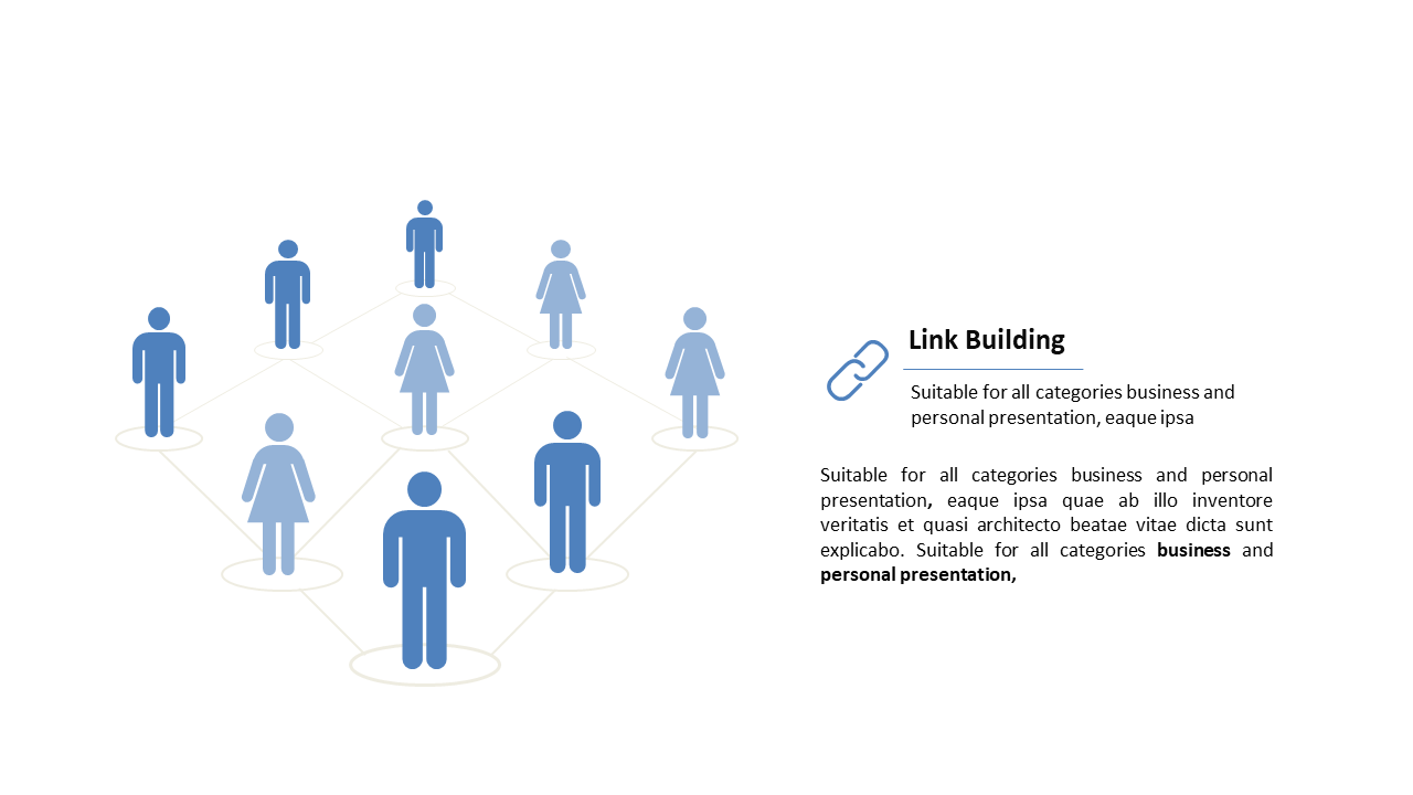 Illustrate Link Building with Network Connection Diagram