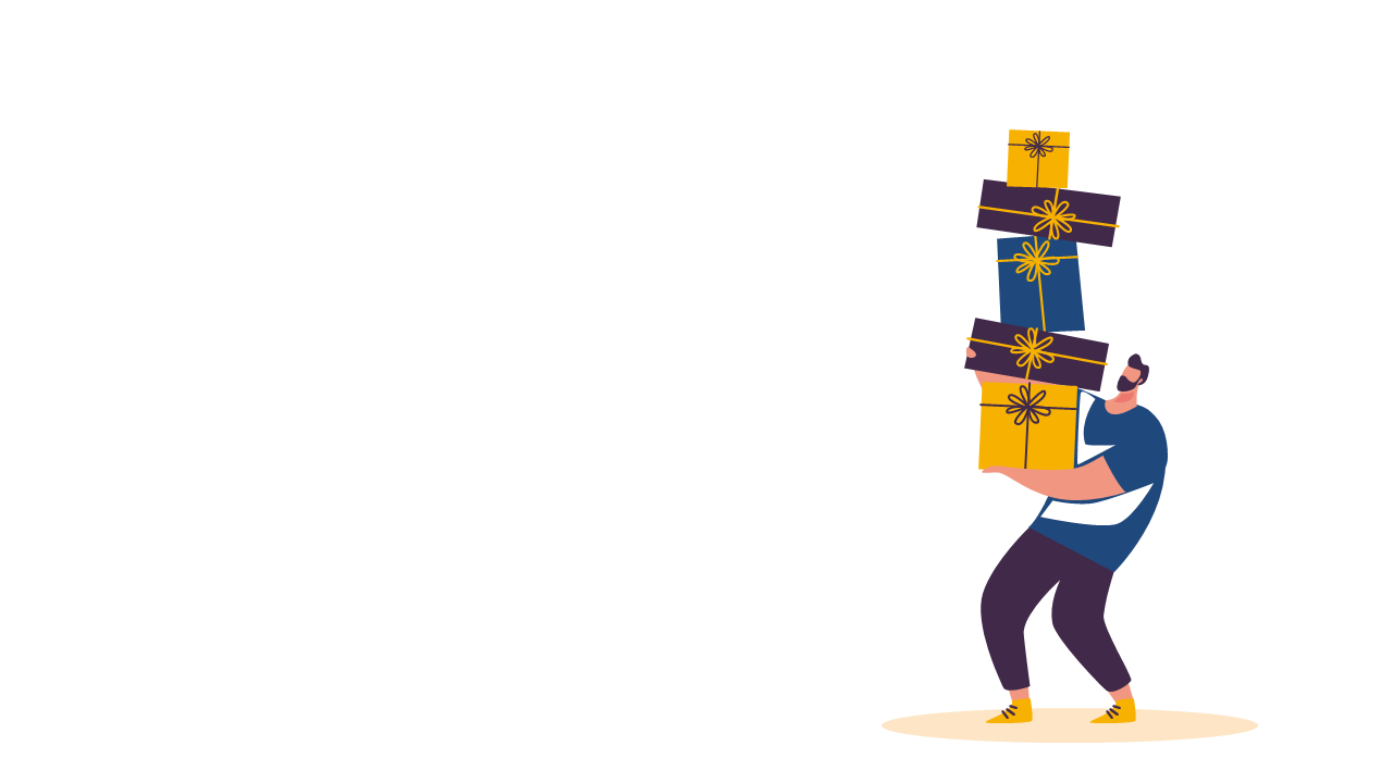 Gift Delivery Illustration for Event Planning