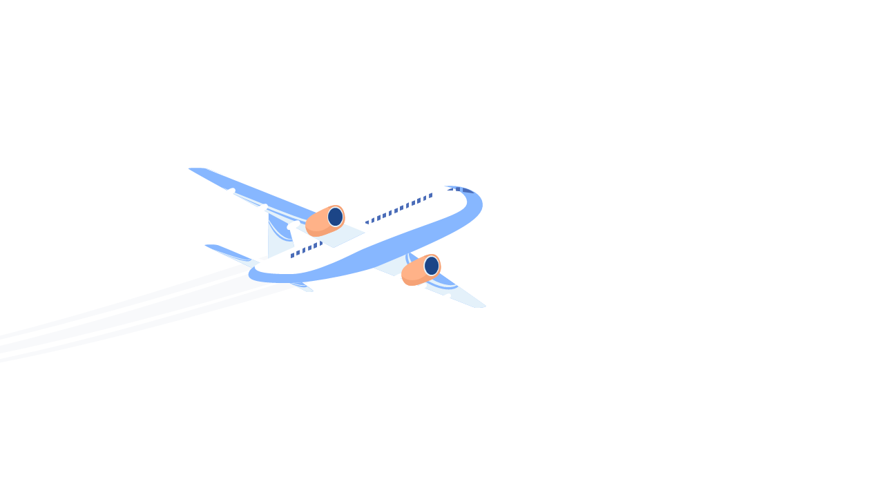 Airplane Flight Illustration for Travel Presentations