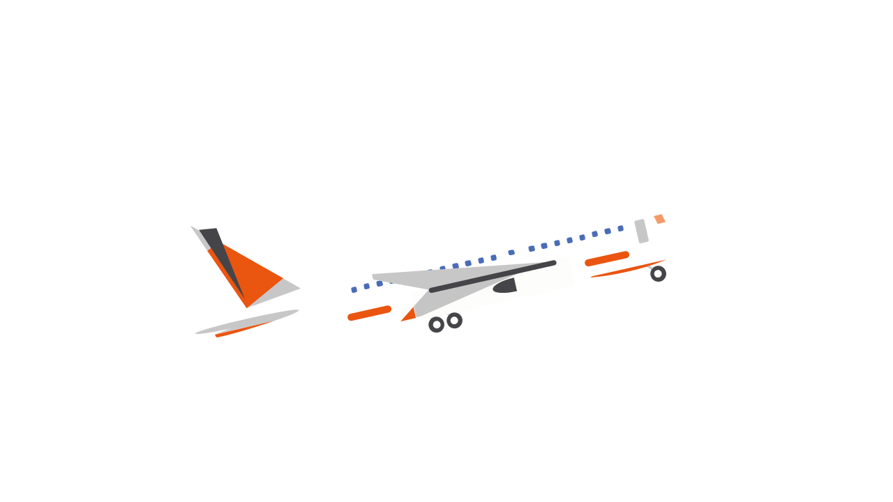 Stylized Airplane Icon for Aviation Presentations