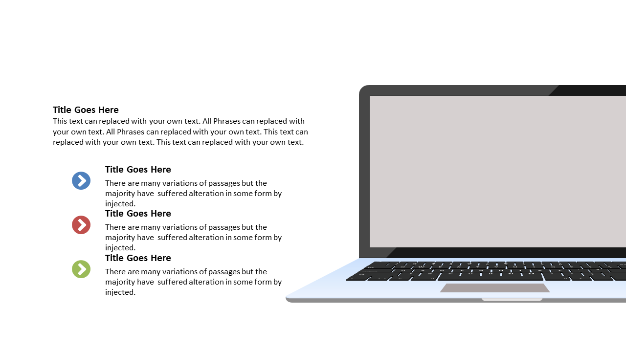 Professional Laptop Layout for Engaging Presentations
