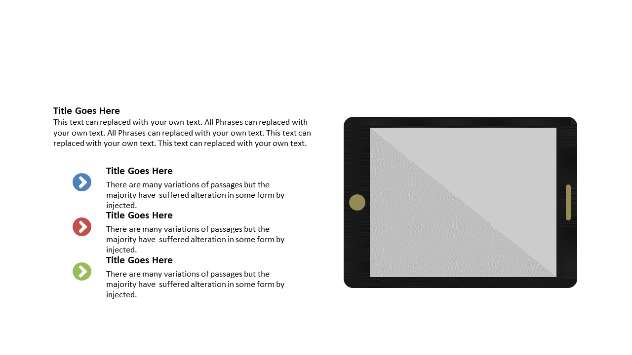 Stylish Tablet Layout for Tech and Educational Presentations